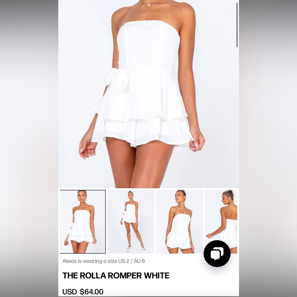 The Rolla Romper White